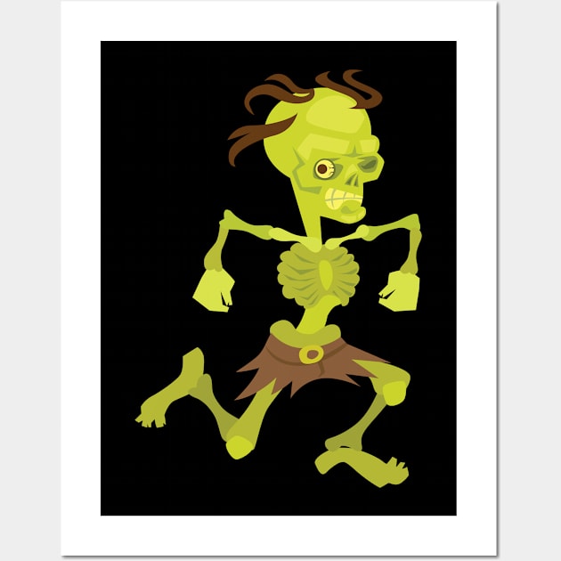 Halloween Hesitant Zombie Wall Art by holidaystore